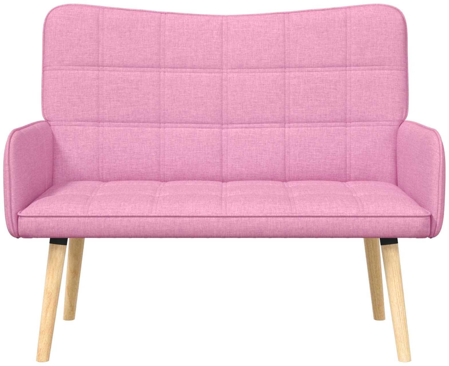 vidaXL Sofa 2 places Rose 115 x 61 x 87 cm Tissu