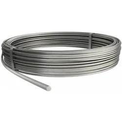 OBO Bettermann, Kabelleitung, OBO RD 10-V4A Rundleiter 10mm 50Mtr.Ring (+/- 2m) ca. 32kg Edelstahl (50 m)