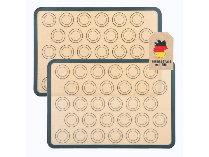 Intirilife Backmatten, Grau, Kunststoff, 29.5x42 cm, antihaftbeschichtet, Backen & Backzubehör, Backformen