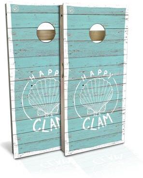 Skip's Garage Happy As A Clam Outdoor Cornhole Board Set