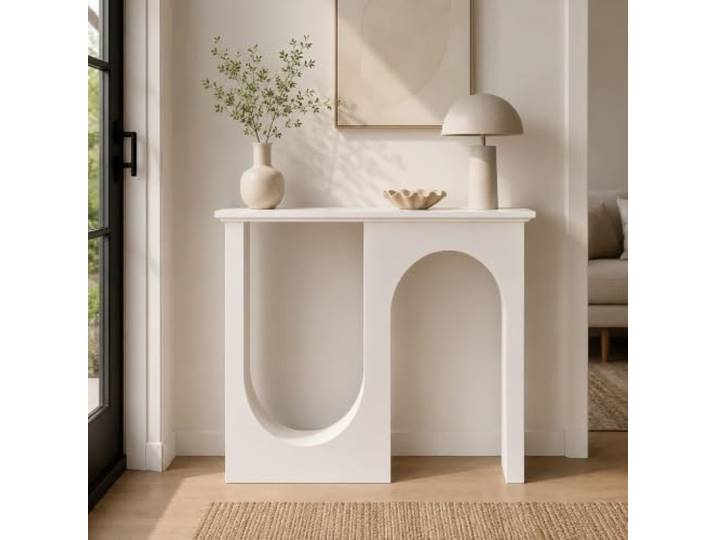 Schmale Konsolentisch mit Bogen, minimalistischer Flurtisch Eingangsbereich Minimalistisches Bogendesign, platzsparendes schmales Profil, strapazierfähige Oberfläche