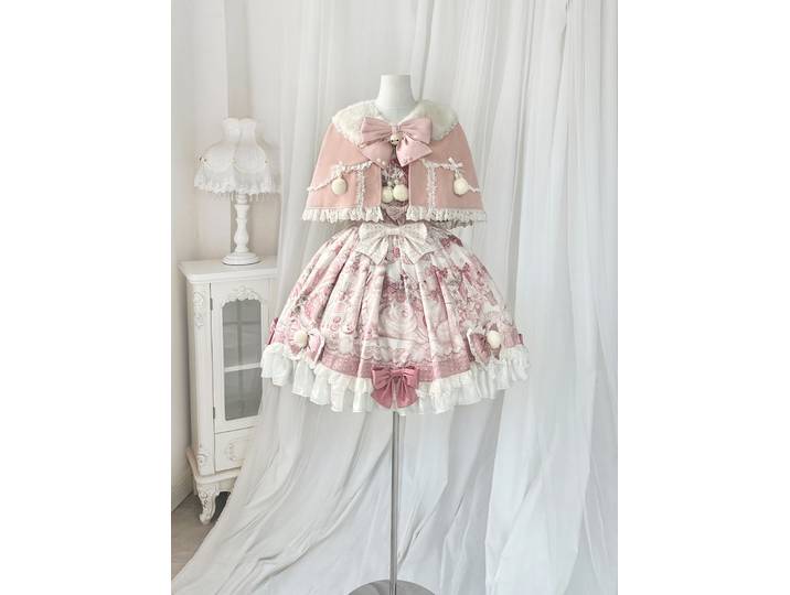 Ensemble Lolita chat Dessert japonais printemps/automne, jupe Jsk douce quotidienne, cape, robe de princesse, châle
