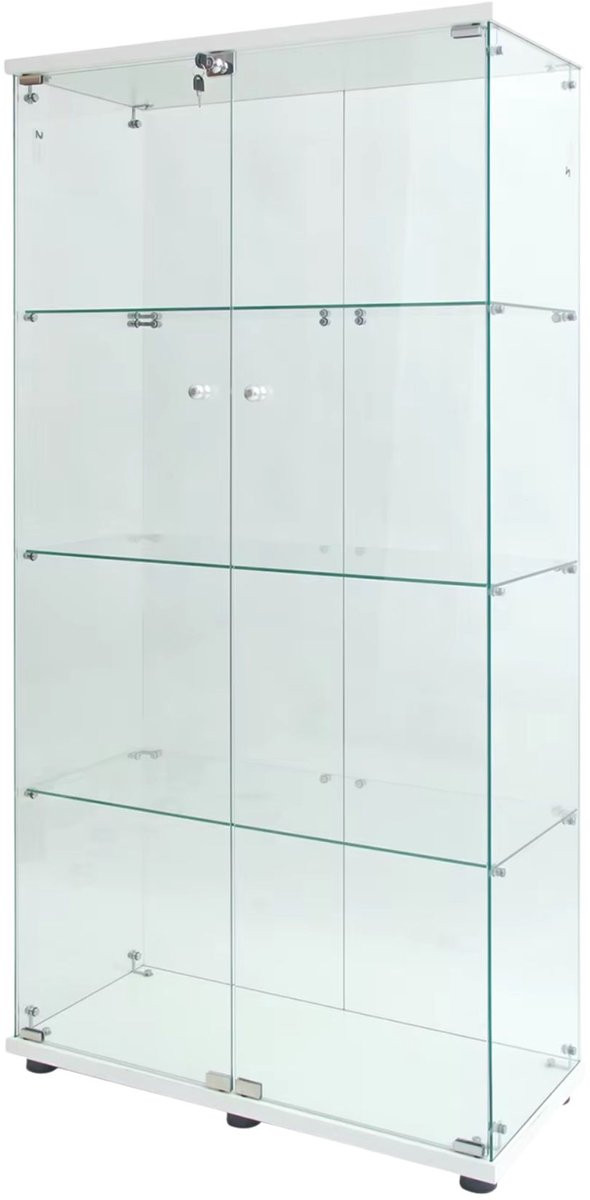 Happiq Vitrinekast met Glazen Deuren voor Woonkamer of Slaapkamer