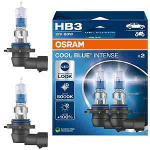 OSRAM Auto-Lampe Cool Blue Intense 24, 5000 Kelvin, HB3, 12 V / 60 Watt, Scheinwerferlampe, Halogen, 2 Stück