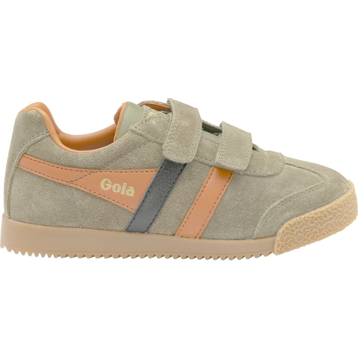 Gola Harrier Strap Sneaker Kids khaki/moody orange/black (NU) 10 CKA192-NU-10-khakimoodyorangeblack