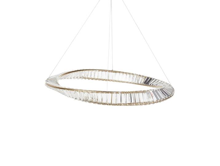 Lustre à led métal doré