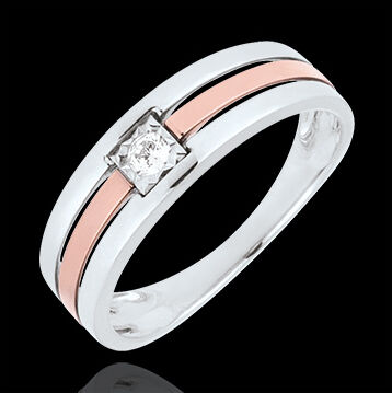 Edenly Ring Dreirangig in Rot- und WeiÃŸgold