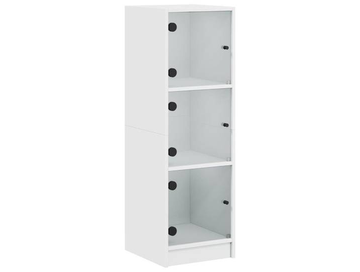 vidaXL Highboard Highboard mit Glastüren Weiß 35x37x109 cm (1 St)