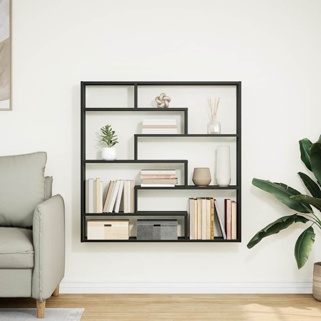 DEvidaxl 19-9 Square Cube Shelf Black 100cm H X 100cm W X 18cm D