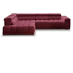 ComfortPlan Ecksofa Surrender Stoff Rot Beere