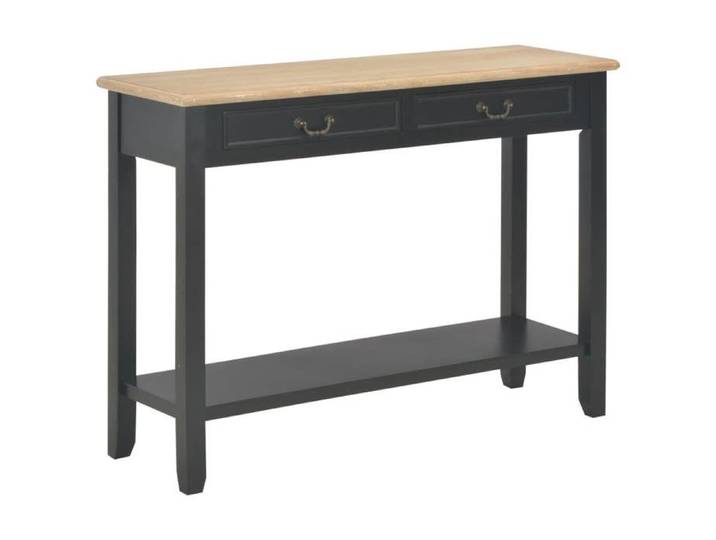 Table console - Table d'entrée en Bois Noir 110x35x80 cm - Bois SGNEW80642
