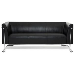 hJh-OFFICE Sofa CURACAO, 713350, 3-Sitzer, Kunstleder, schwarz
