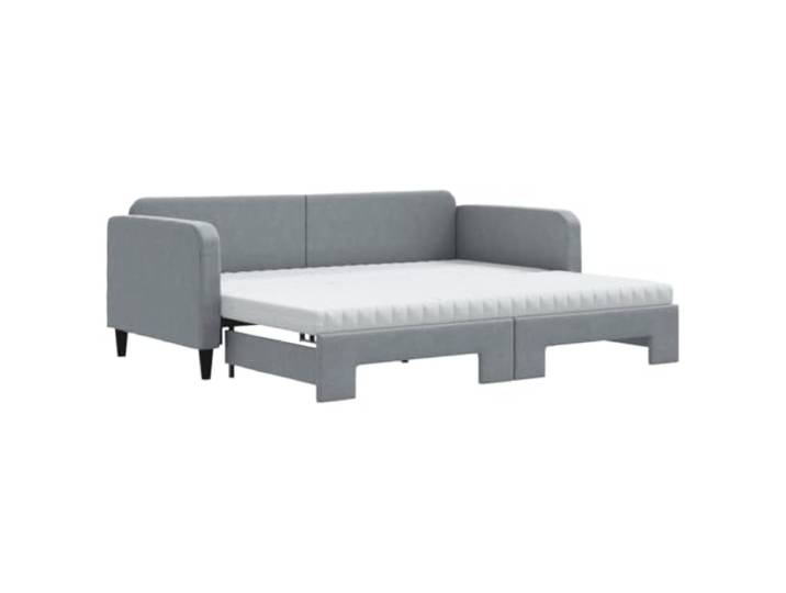 PUGYNBK 2-in-1 Schlafsofa mit Schaumstoffmatratze Struktur aus Holz und Metall, Lattenrost, langlebiger Stoff, für Gäste