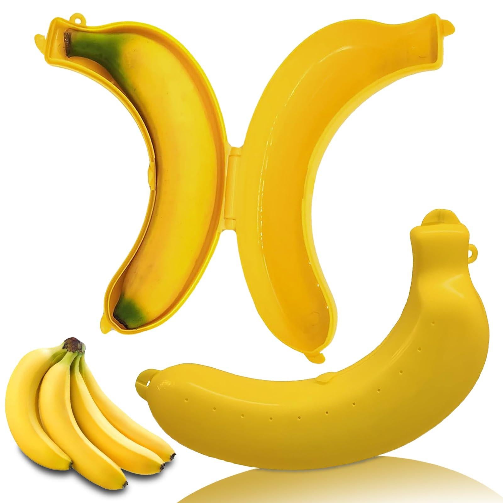 Dripio Bananenbox set van 2 gele opbergbox voor bananen kunststof