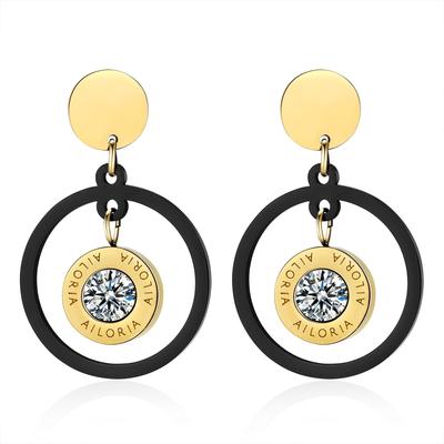 Paar Ohrhänger AILORIA "Ohrringe AUDREY", gold, Ohrringe, Damen, Edelstahl