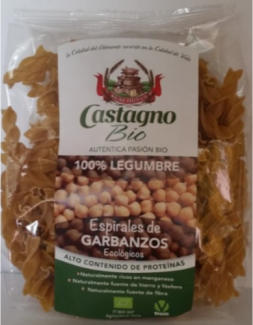 Castagno Spirals 100% Organic Chickpeas 250 gr