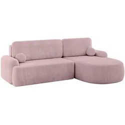 ECKSOFA mit Schlaffunktion und Bettkasten LIRA-L - 264x172x89 Rosa