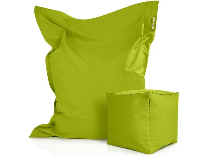 Square Riesensitzsack mit Sitzhocker - Grün