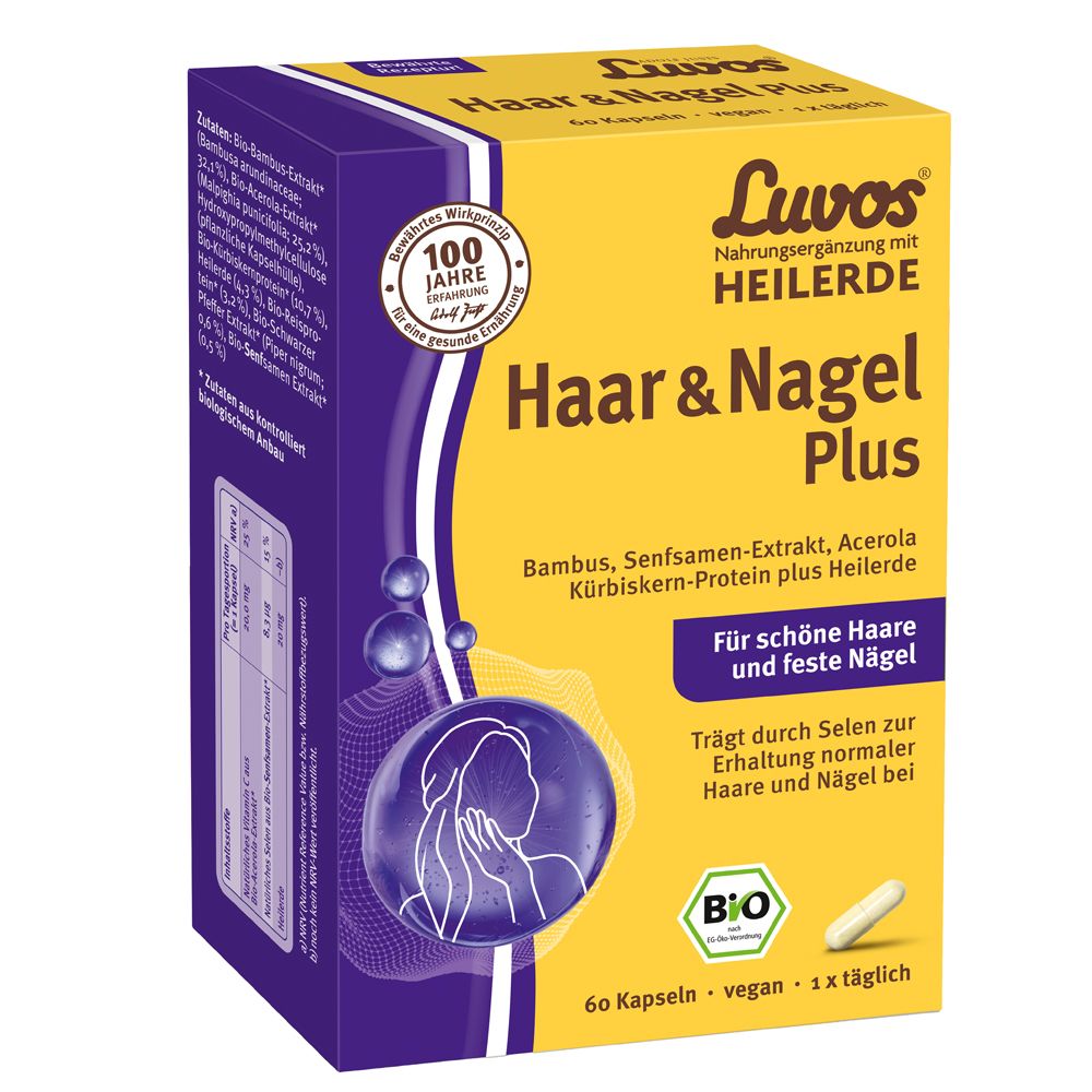 Luvos Heilerde Haar+Nagel Bio 60 St Kapseln