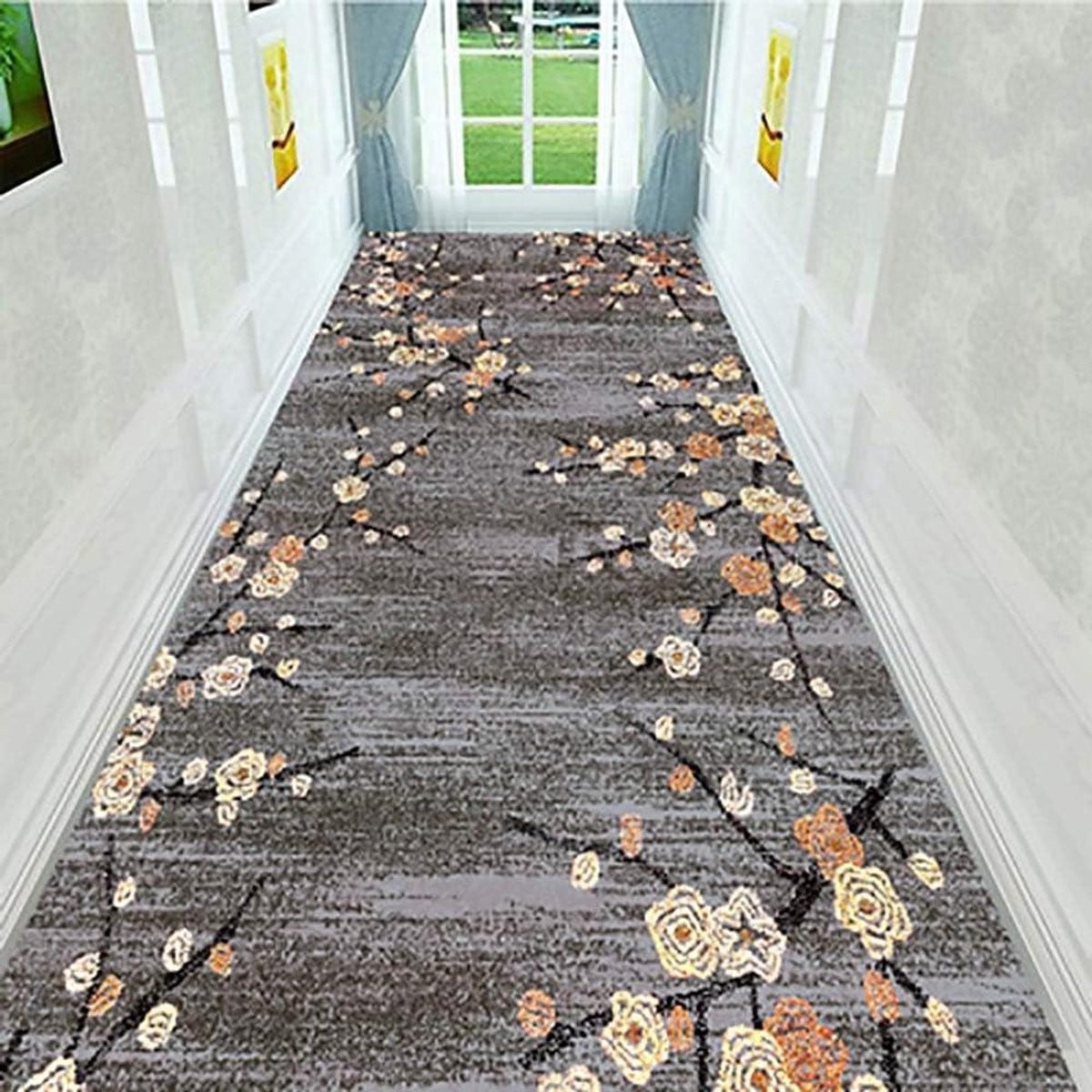 Grijs Gangtapijt Runner - Vloerbedekking Loper - Breedte: 120 cm, Lengte: 380 cm