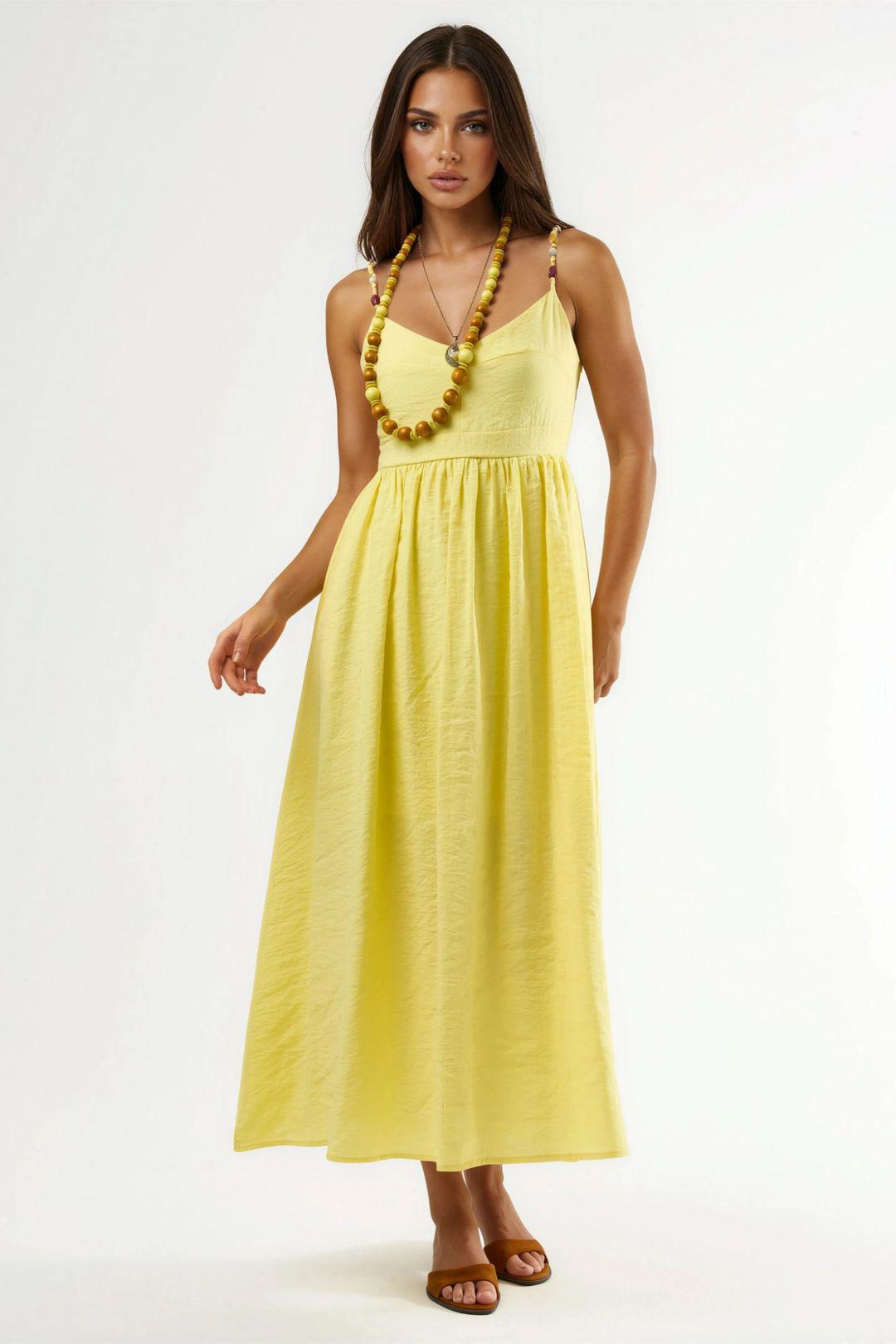 A-Linien-Midi-Kleid mit Accessoire-Detail