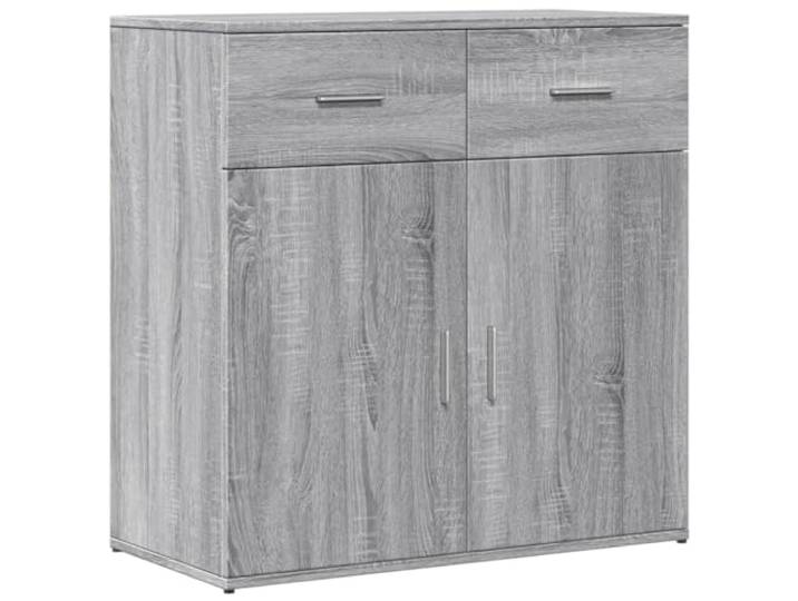 HGFDVCMR Sideboard Grau Sonoma 79x38x80 cm Kommode aus Holzwerkstoff Vielseitiger Beistellschrank in Grau Sonoma für Wohnzimmer und Flur: Robuste Ablagefläche und praktische Fächer.