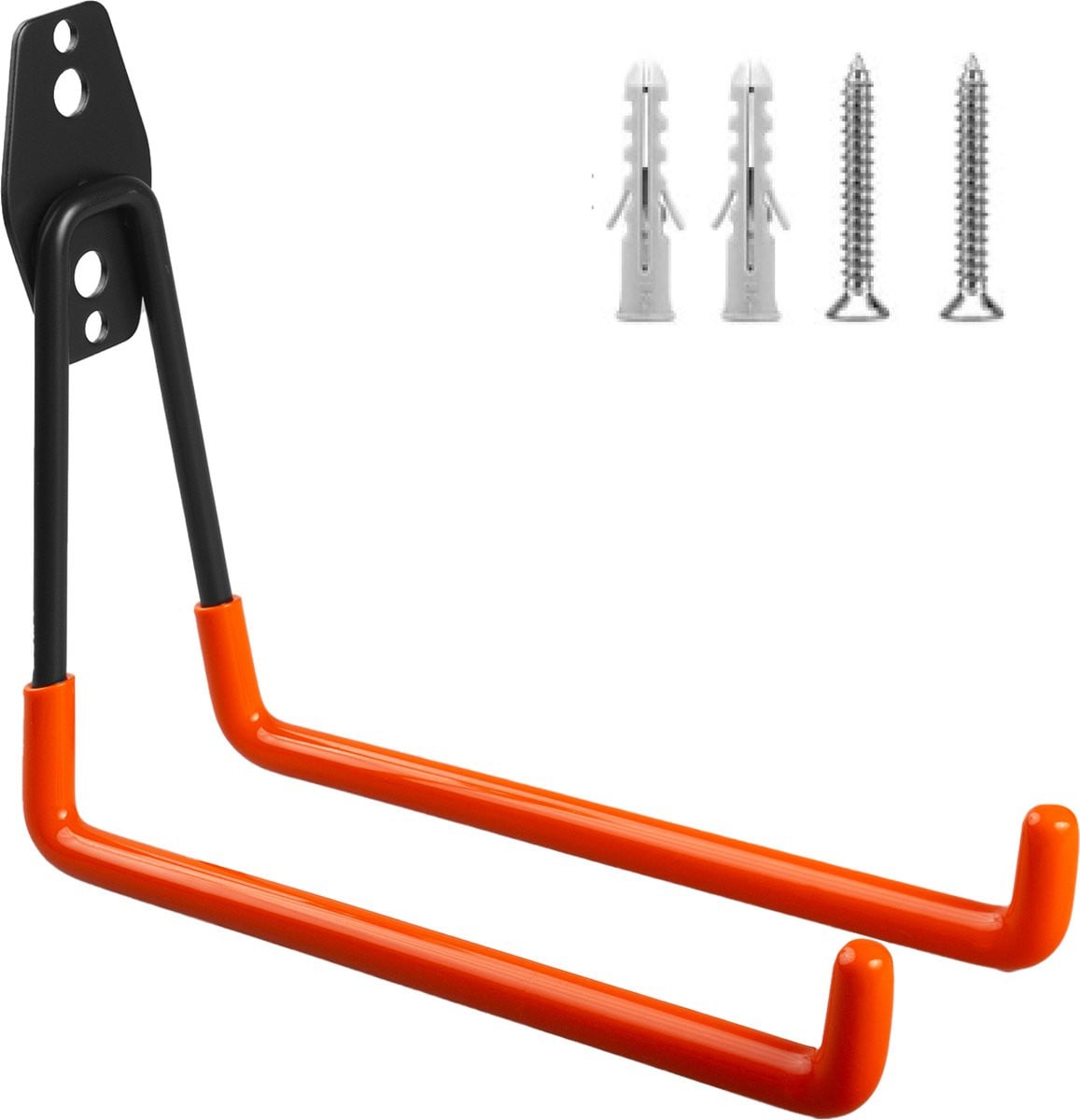 Maclean MC-444 Ophanghaak - Stalen Muurbeugel - Max. 25kg - Zwart/Oranje