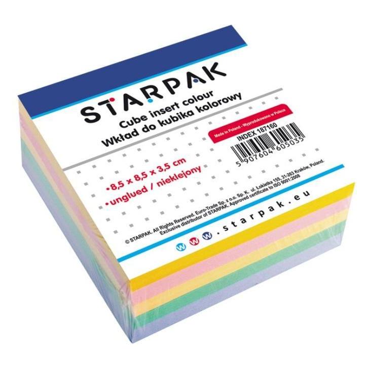 Starpak Farbige Einlage für einen Würfel, nicht verklebt, 85x85 mm (Kein Einband) (41377622)
