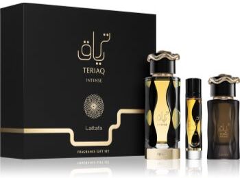 Lattafa Teriaq Intense coffret unissexo . Teriaq Intense