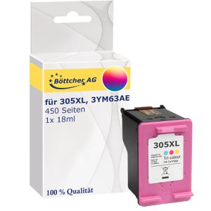 kompatibel für HP Kompatible Tinte 305XL, 3YM63AE color, 450 Seiten, 18ml Druckerpatrone