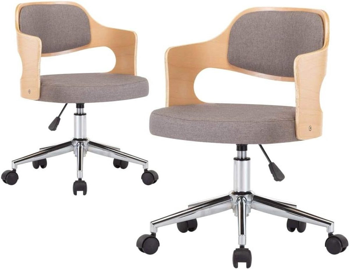 Draaibare bureaustoeel voor kantoor of woonkamer, grijs/zwart (geen merknaam beschikbaar)