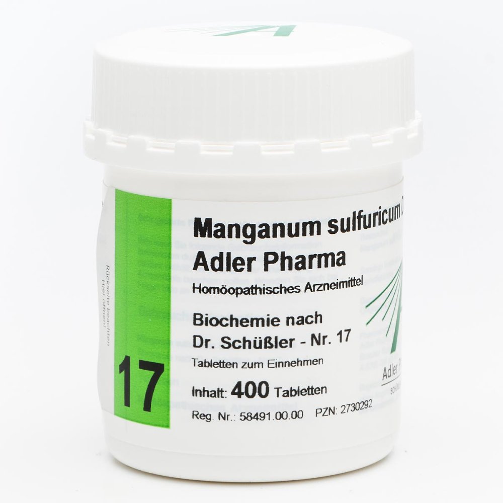 Adler Pharma Produktion und Vertrieb GmbH Biochemie Adler 17 Manganum sulf.D12 Ad.p. Tabletten 02730292