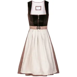Midi Dirndl Theresie Samt Braun