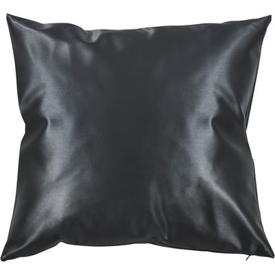 Dekokissen DONE. "Cosmo", schwarz (anthrazit, unifarben), B:50cm L:50cm, Obermaterial: 50% Polyamid, 50% Polyurethan, Dekokissen_Sitzkissen_Kissenhüllen, Futuristisch schimmernder Stoff
