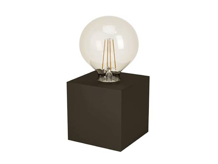 EGLO Lampe de Chevet Prestwick 1\, Lampe de Table Industrielle\, Lampe de Salon en métal Brun Rouille\, luminaire Design avec Interrupteur\, Douille E27