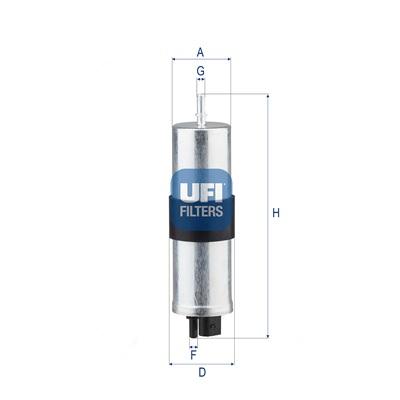 UFI Kraftstofffilter 31.A48.00 Filtereinsatz 247mm für Volvo