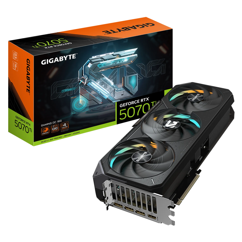 GIGABYTE GeForce RTX 5070 Ti Gaming OC 16G, 16384 MB GDDR7