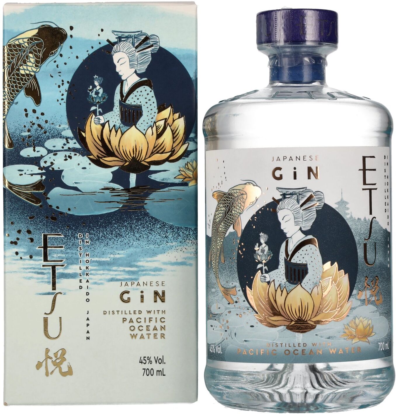 Etsu Gin Etsu Japanese Gin PACIFIC OCEAN WATER 45% Vol. 0,7l in Geschenkbox