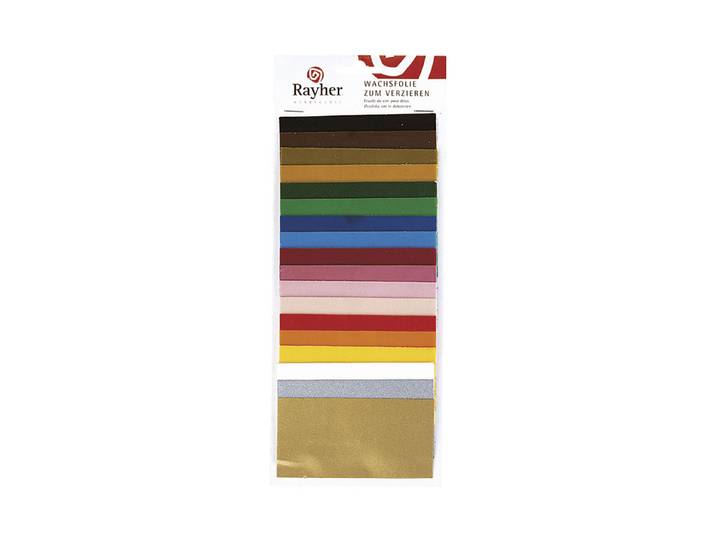 Rayher Wachsfolie Sortiert 10 × 5 cm 18 Stück