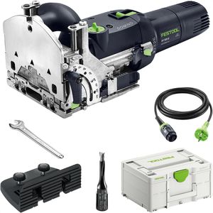 Festool Flachdübelfräse DOMINO DF 500 RQ-Plus, 578462, 0 - 28 mm Frästiefe, mit Zusatzanschlag und Koffer, 420 W