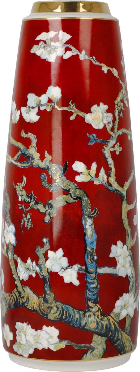 Goebel Vincent van Gogh Vaas Amandelboom rood 26 cm van porselein met echt goud