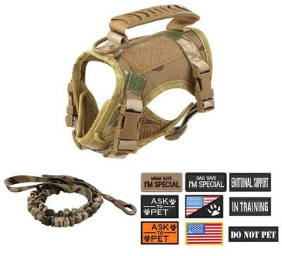 Uplift Treasures Tactical Cat Harness And Leash Set camouflage 11 Pieces