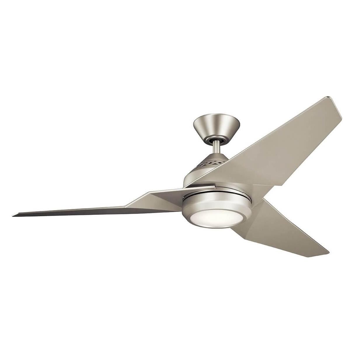 Elstead Lighting Jade leiser Deckenventilator mit LED Licht Ø152cm + Fernbedienung Silber (45 dB) (32836455)