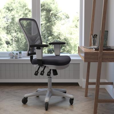 Lancaster Home Mid-Back Ergonomic Multifunction Mesh Chair with Polyurethane Wheels