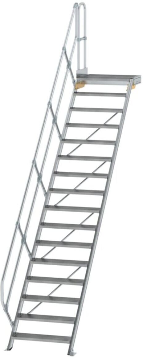MUNK Aluminium-Treppe Plattform 45° 16 Stufen (600456)