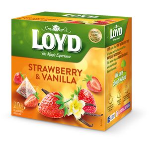 Loyd Tee The Magic Experience Erdbeer & Vanille, Früchtetee, 40 g, 20 Pyramidenbeutel
