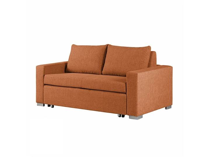 Schlafsofa Basic Orange/Orange Stoff Doran 153cm mit Schlaffunktion Modern