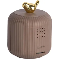 Karlsson, Tischuhr, Klangbox „Cadiz Bird“, mokkabraun
