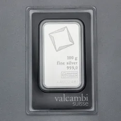 Silberbarren 100g VALCAMBI, Blister