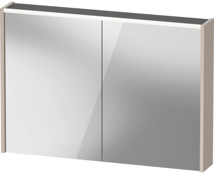 Duravit D-Code Spiegelschrank Verspiegelt DC7107091911000 1000x700x148, Taupe Matt, Steckdose E, LED Beleuchtung